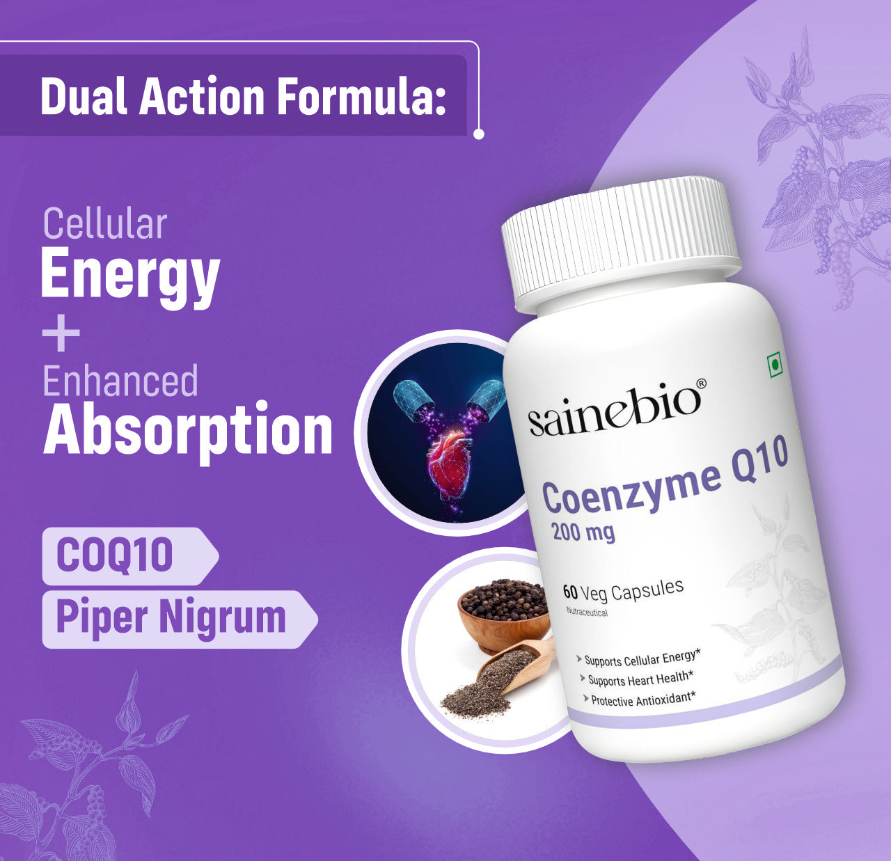 Sainebio Coenzyme Q10 200 mg