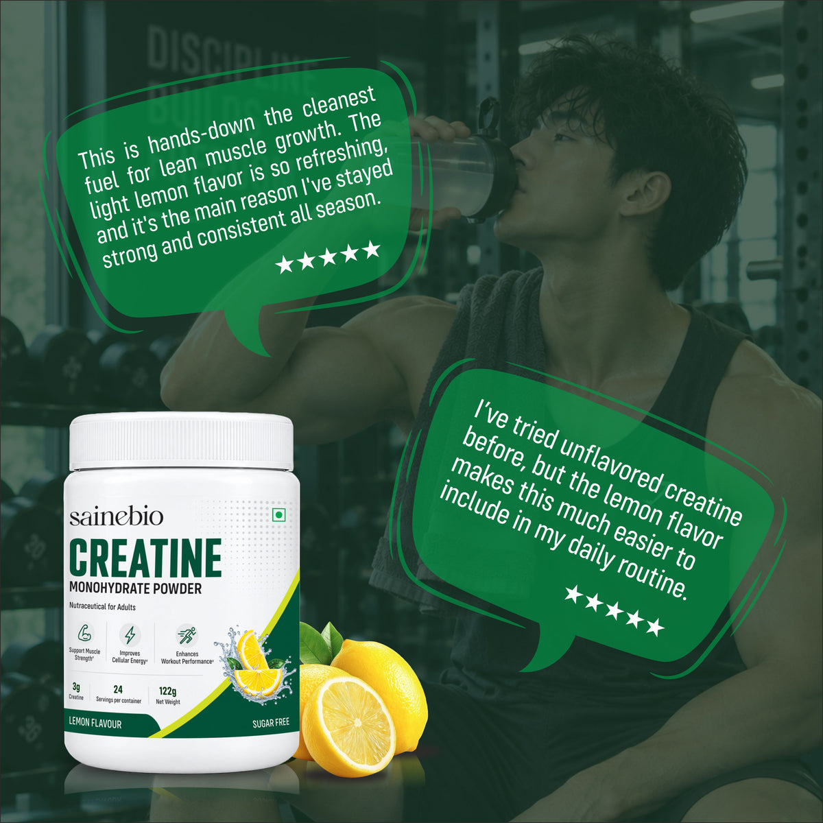 Sainebio Creatine Monohydrate Powder