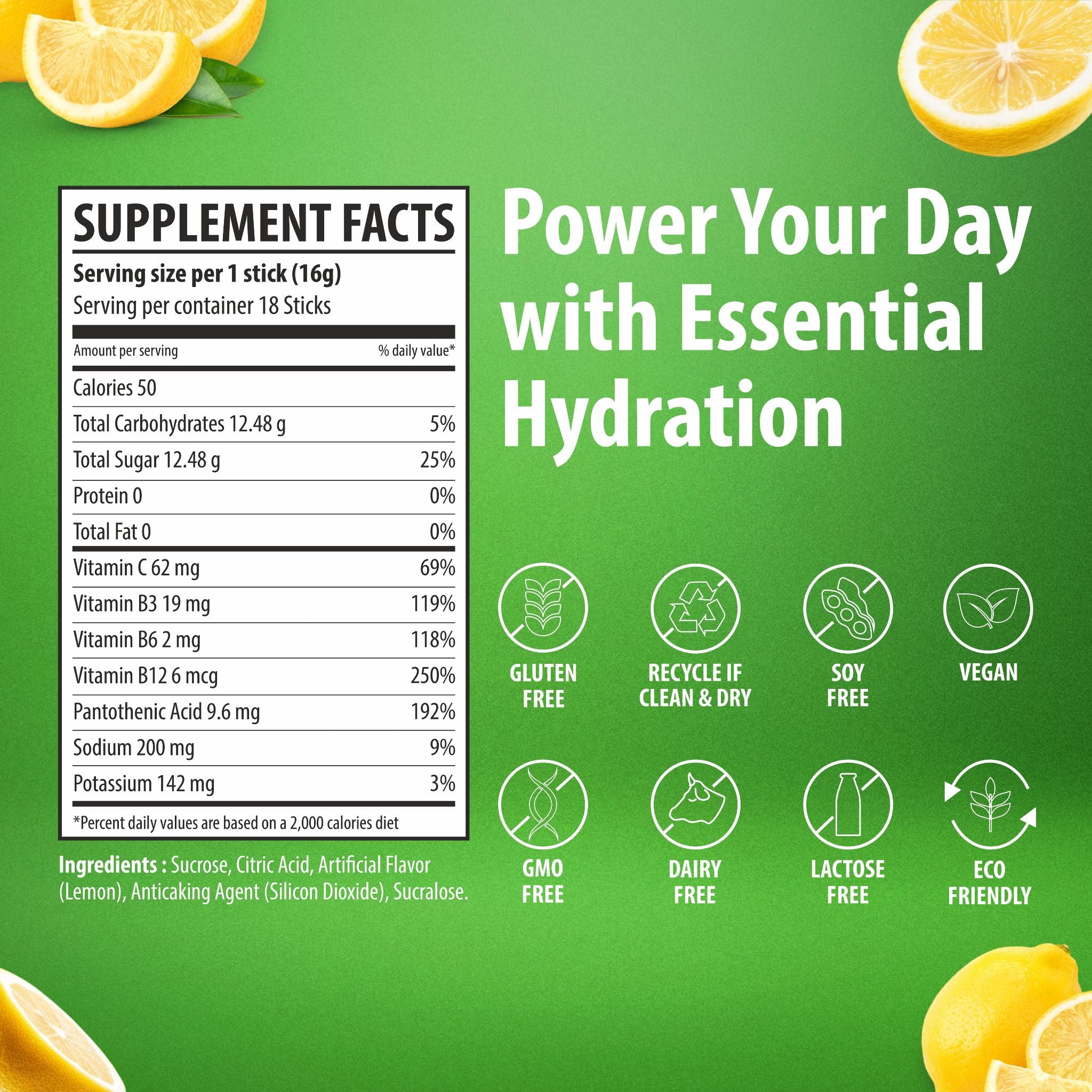 Sainebio Nano Electrolyte Powder Lemon Flavour