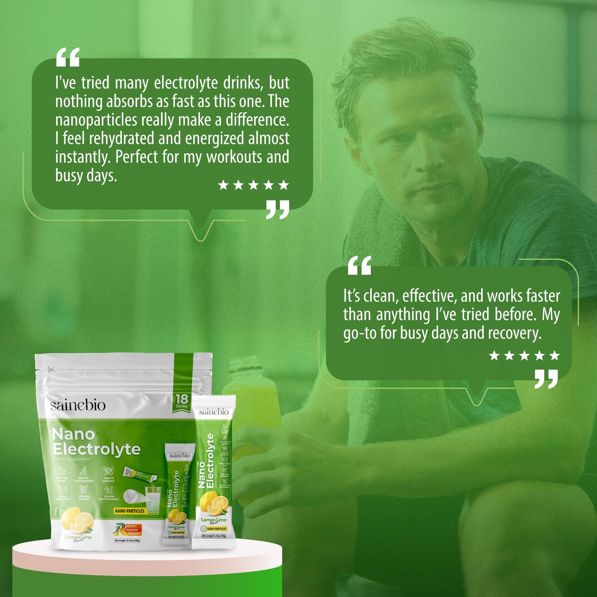 Sainebio Nano Electrolyte Powder Lemon Flavour