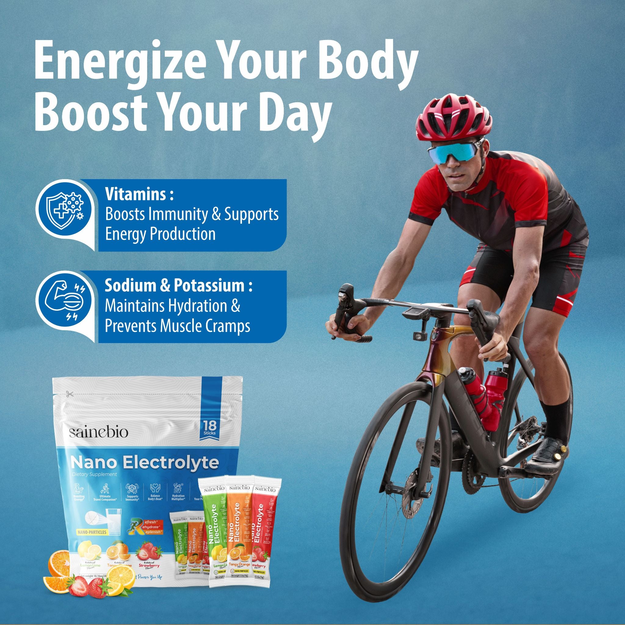Sainebio Nano Electrolyte Powder Mix Flavour