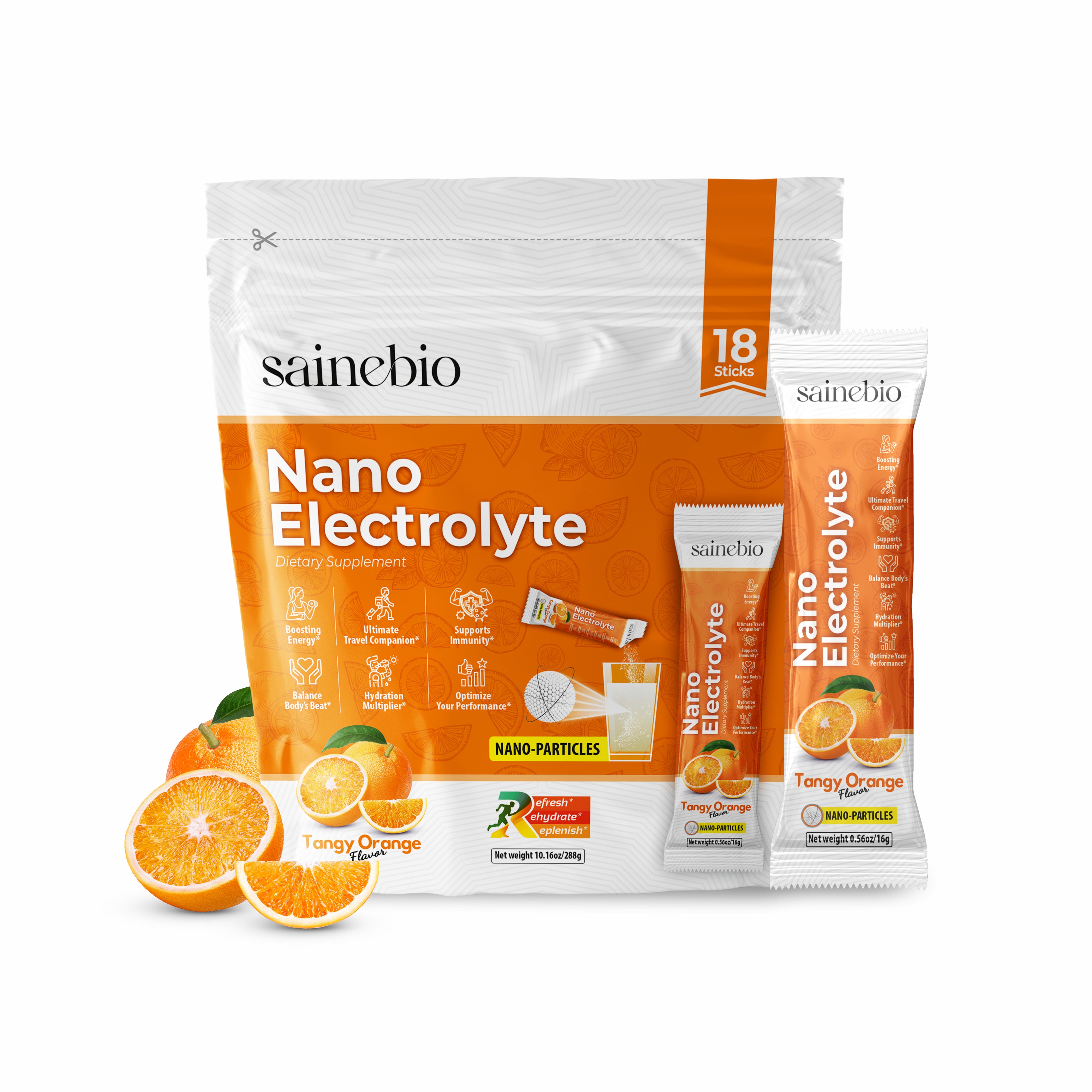 Sainebio Nano Electrolyte Powder Tangy Orange Flavour