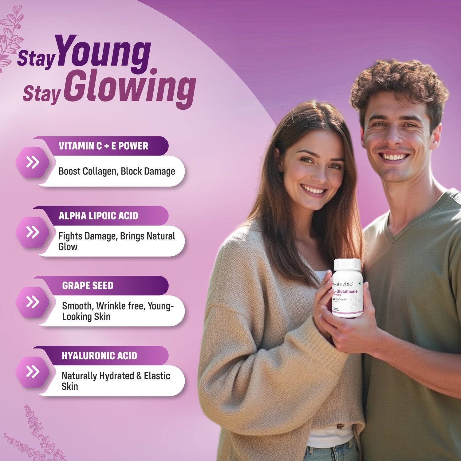 Sainebio L-Glutathione 500 mg