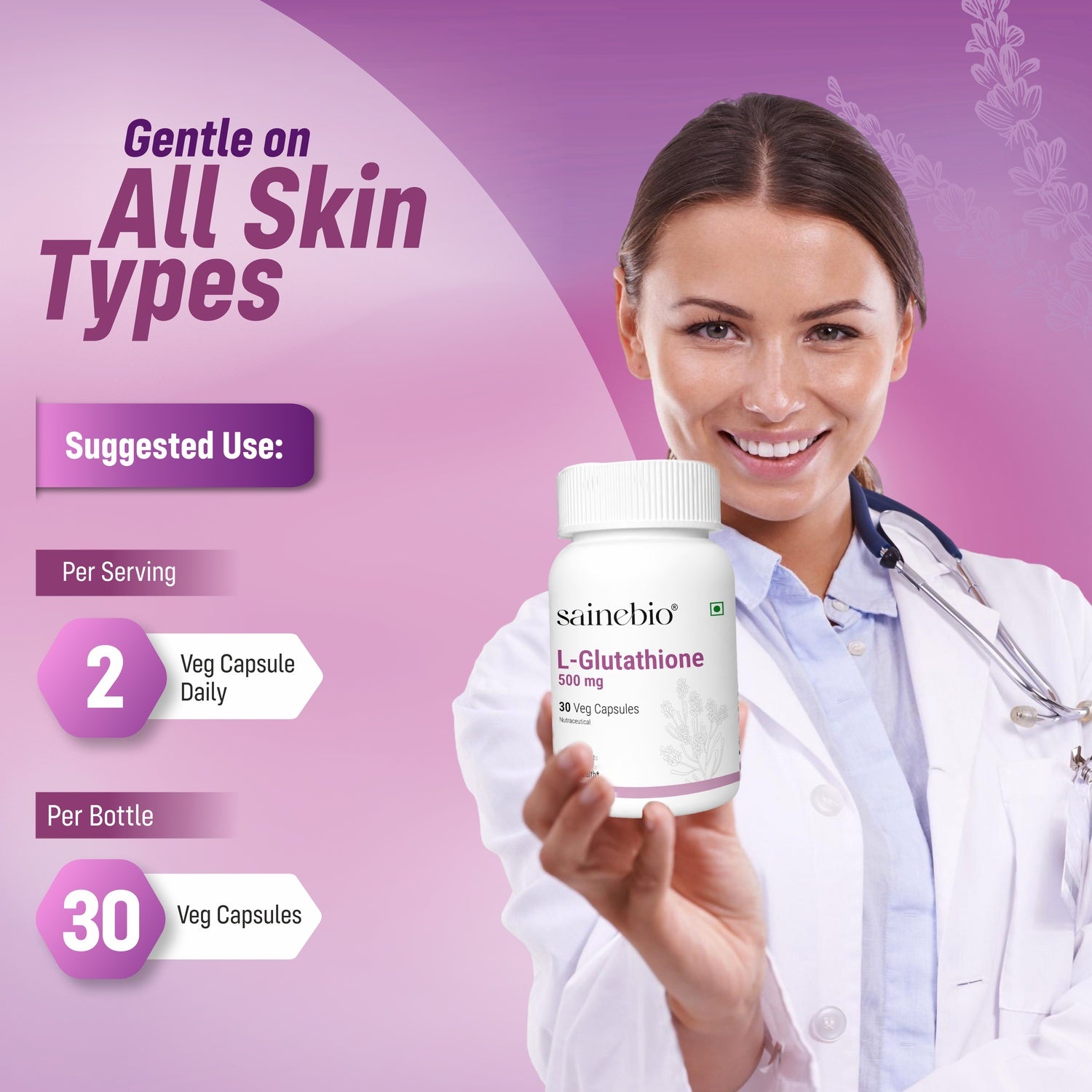 Sainebio L-Glutathione 500 mg