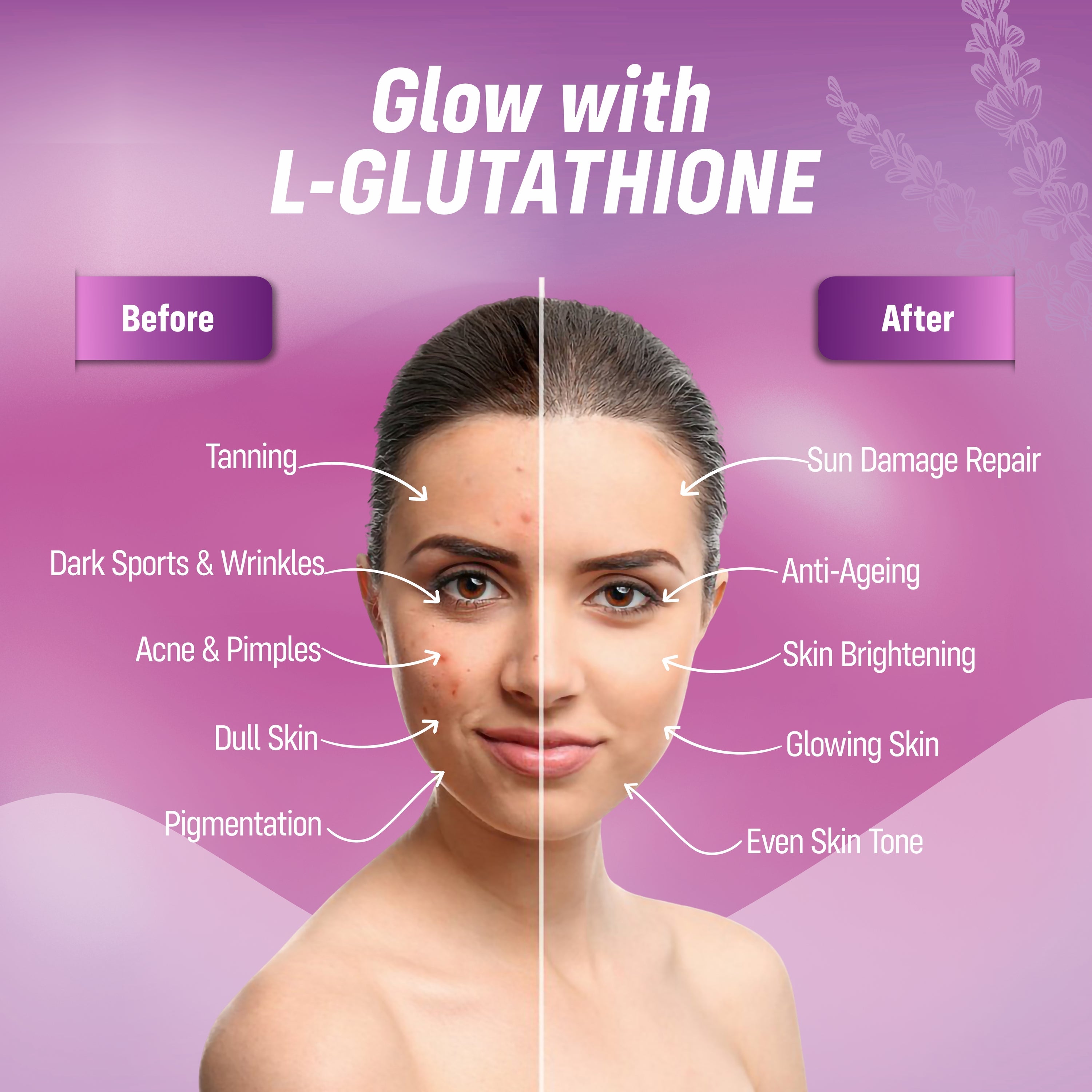 Sainebio L-Glutathione 500 mg – 60 Capsules