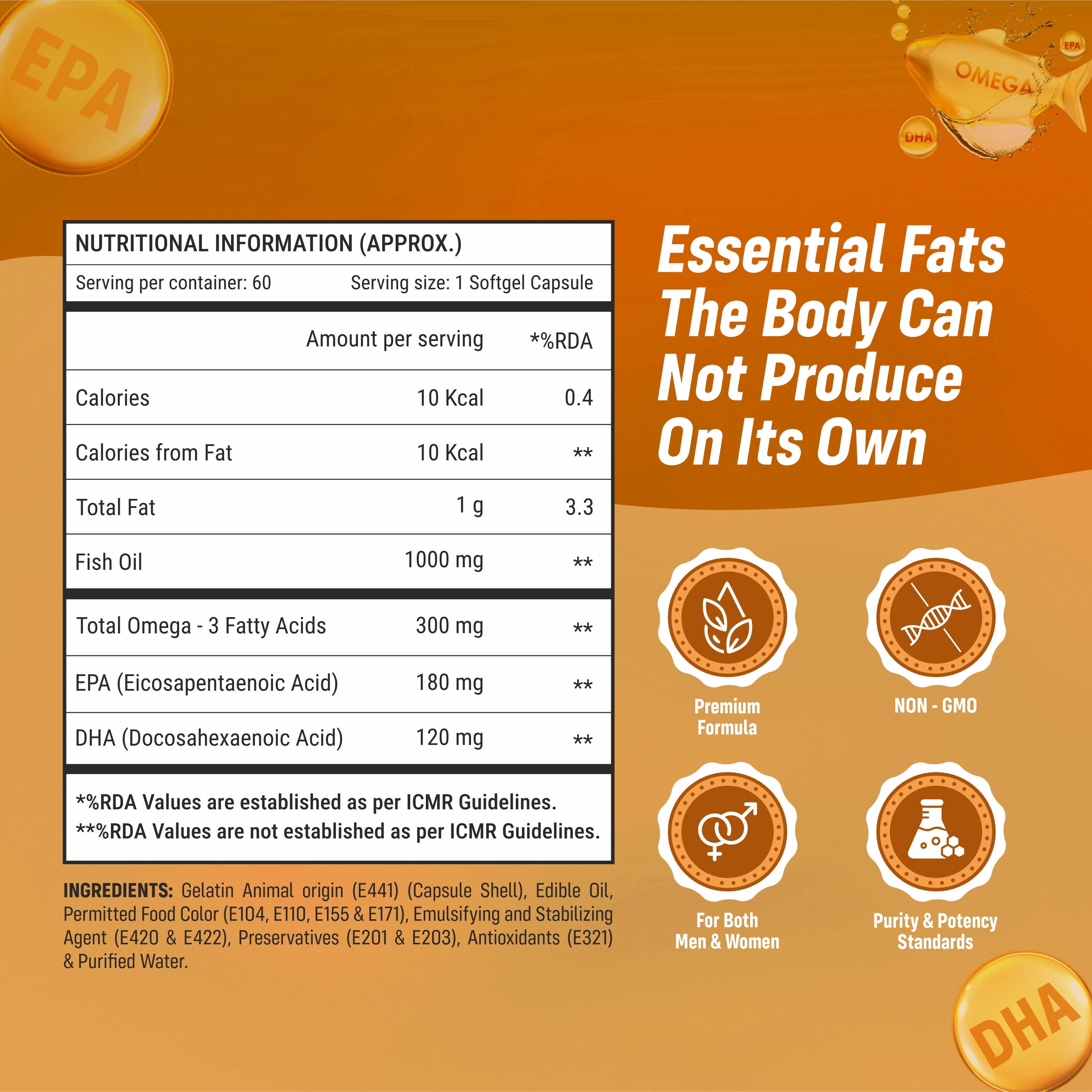 Sainebio Omega-3 Fish Oil Softgel