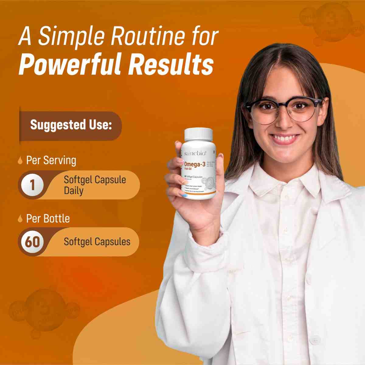 Sainebio Omega-3 Fish Oil Softgel