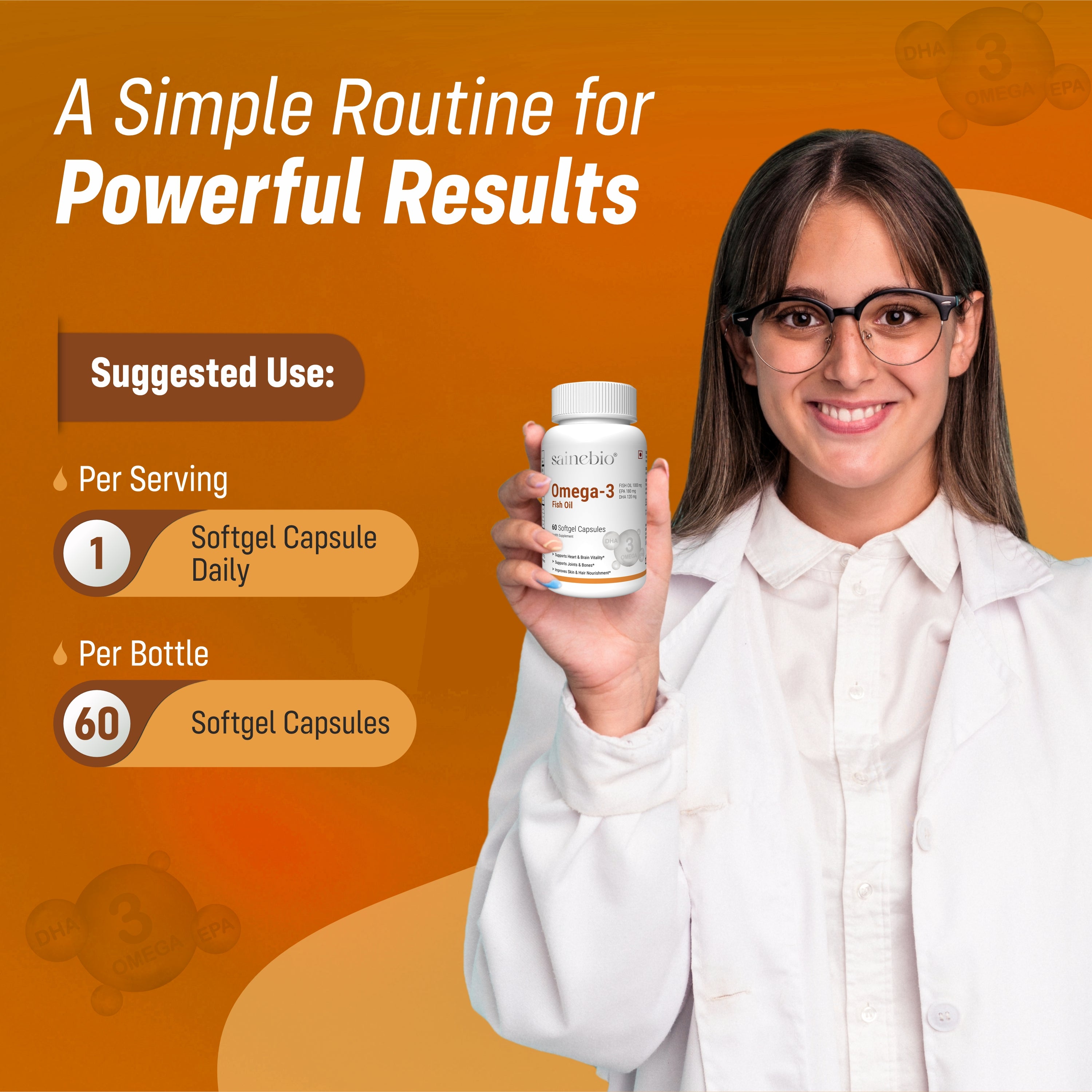 Sainebio Omega-3 Fish Oil Softgel