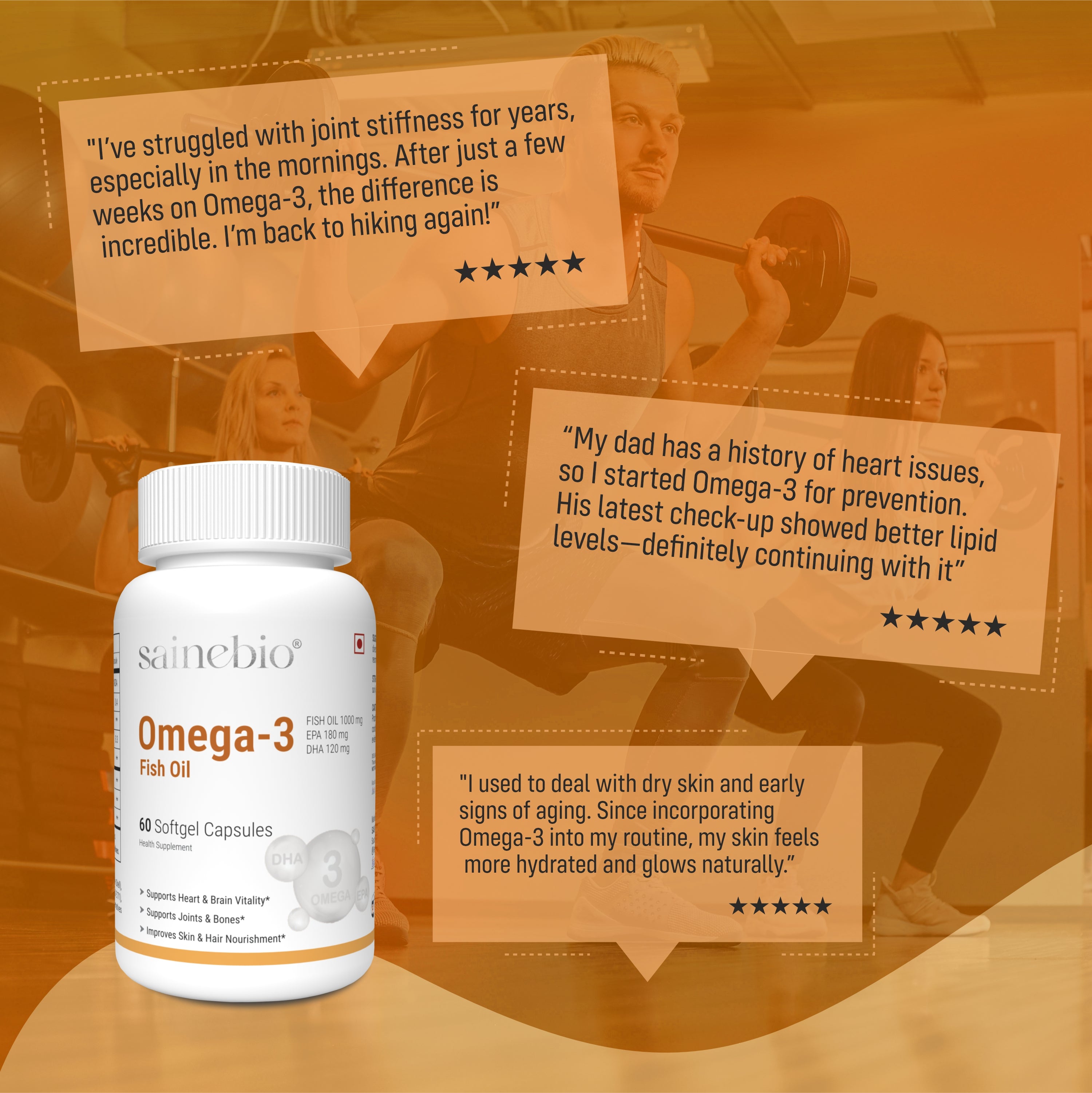 Sainebio Omega-3 Fish Oil Softgel