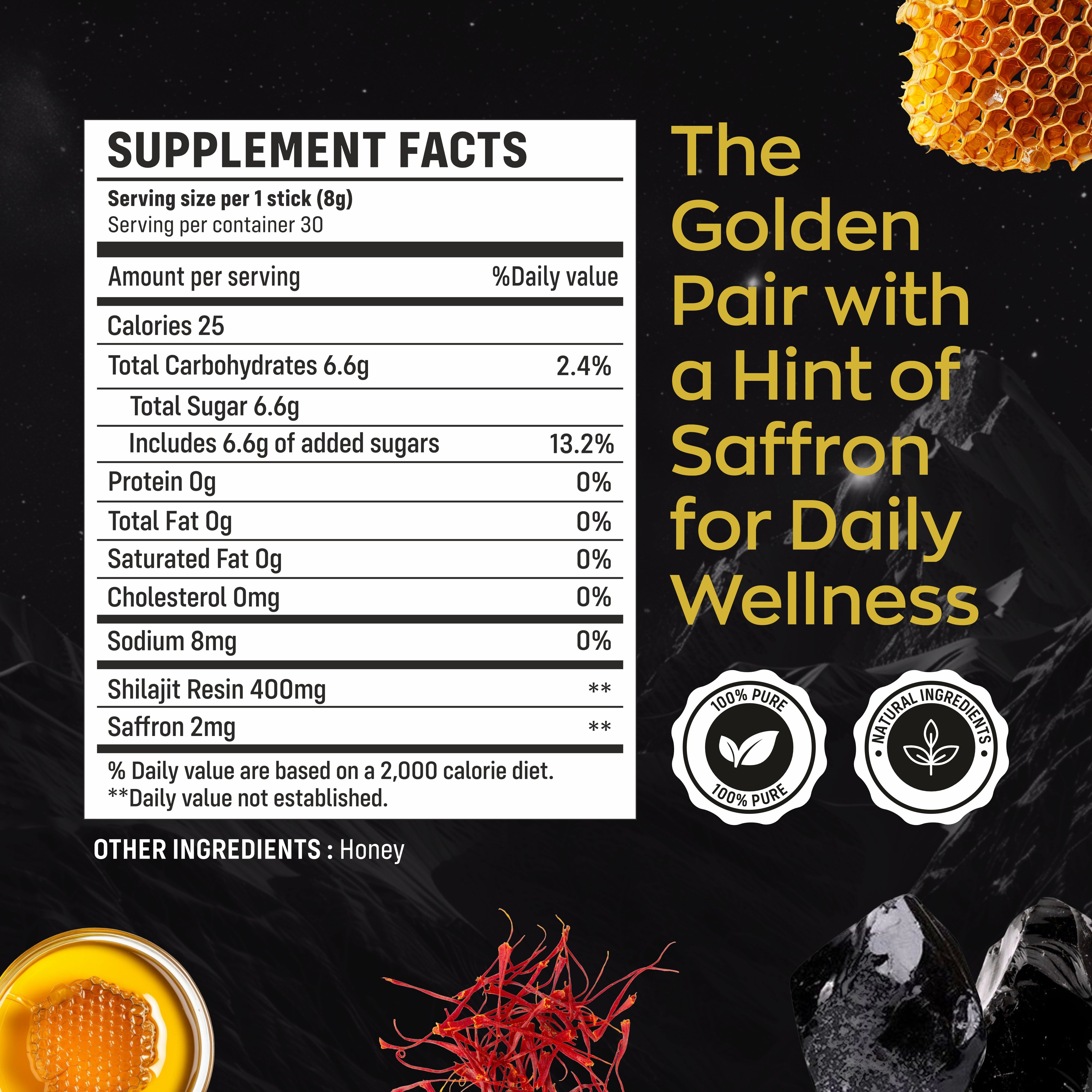 Saniebio Shilajit Honey Stick