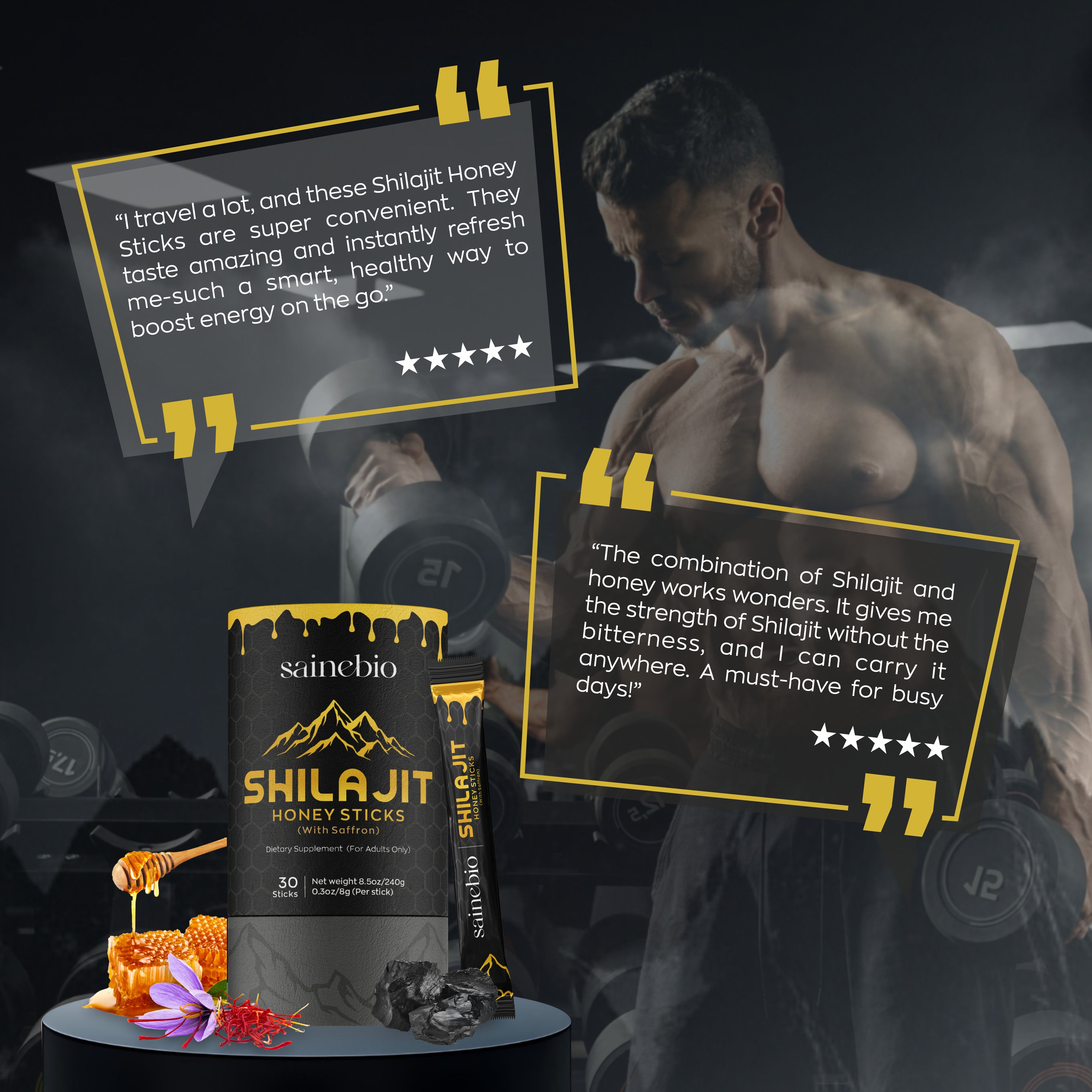 Saniebio Shilajit Honey Stick