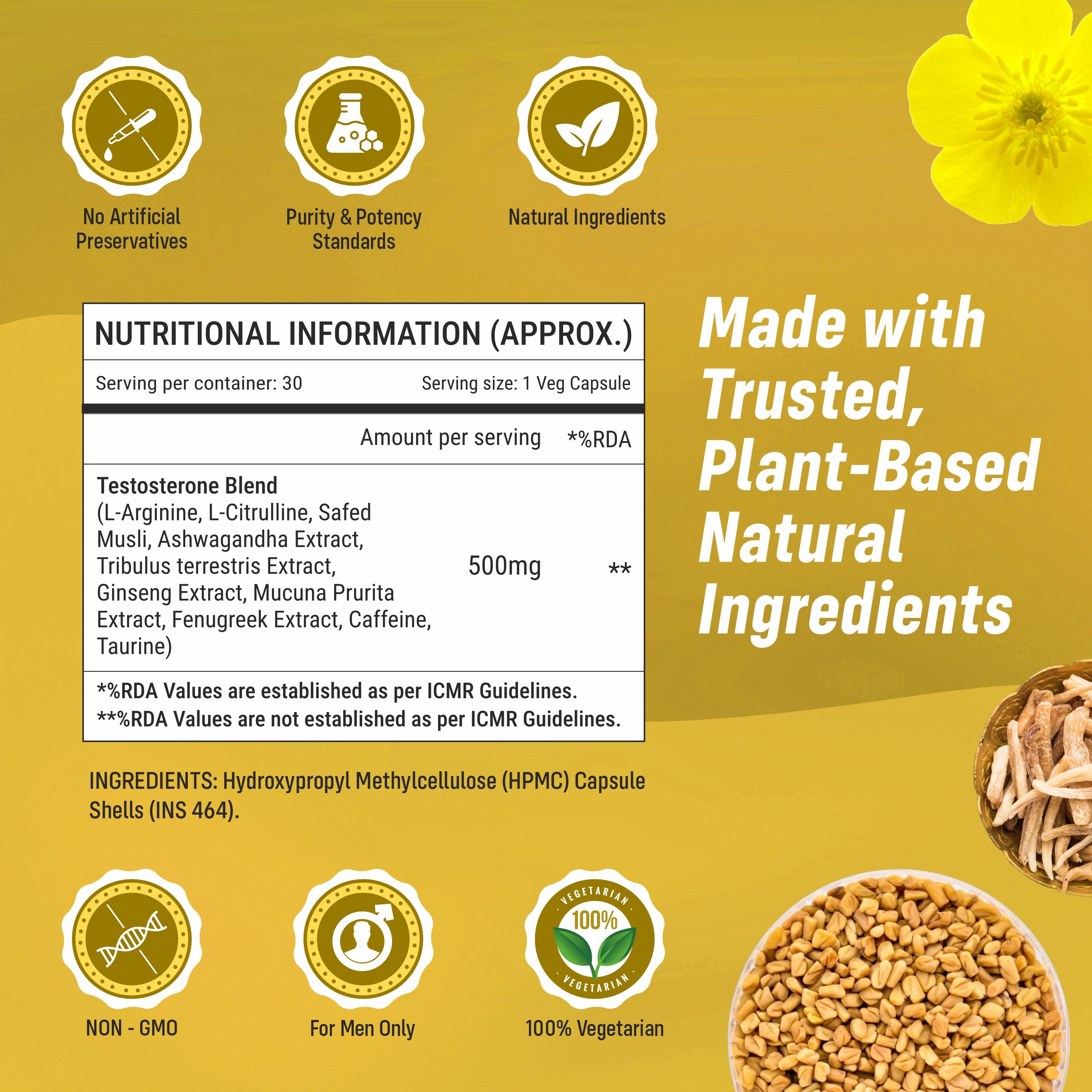 Saineibio 500mg Testo-Support Complex