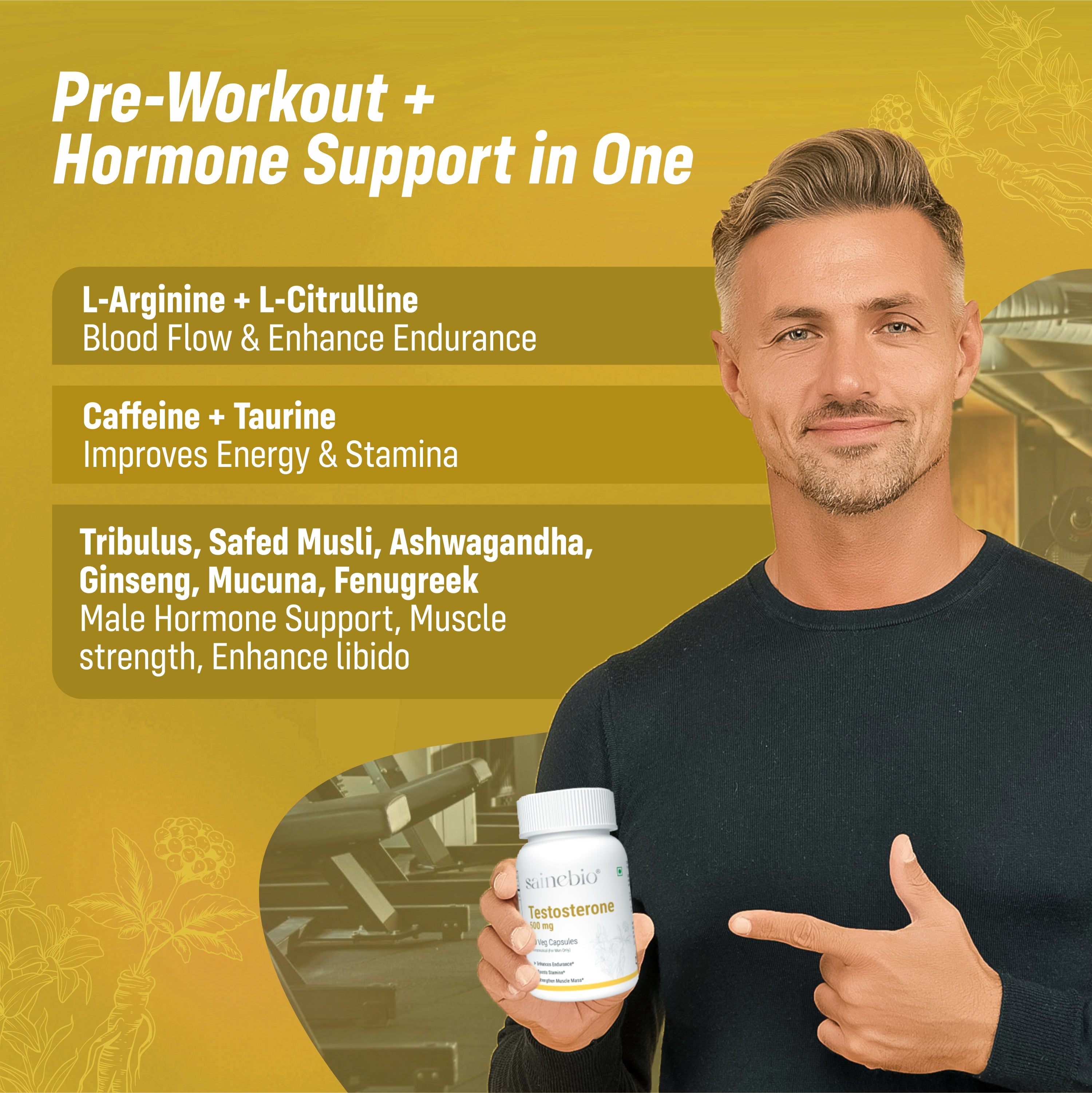 Saineibio 500mg Testo-Support Complex