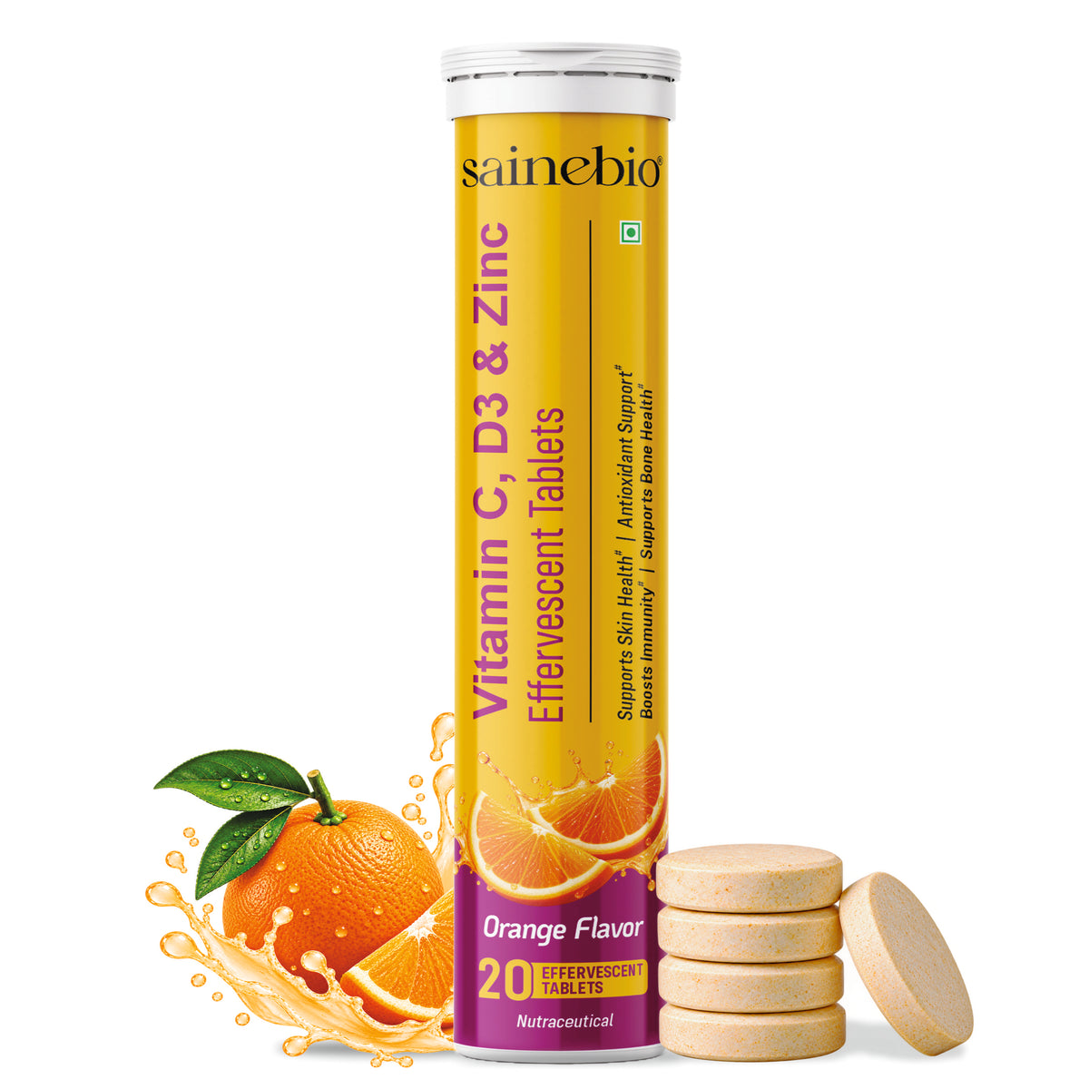 Sainebio Vitamin C 1000 mg & Zinc 10 mg