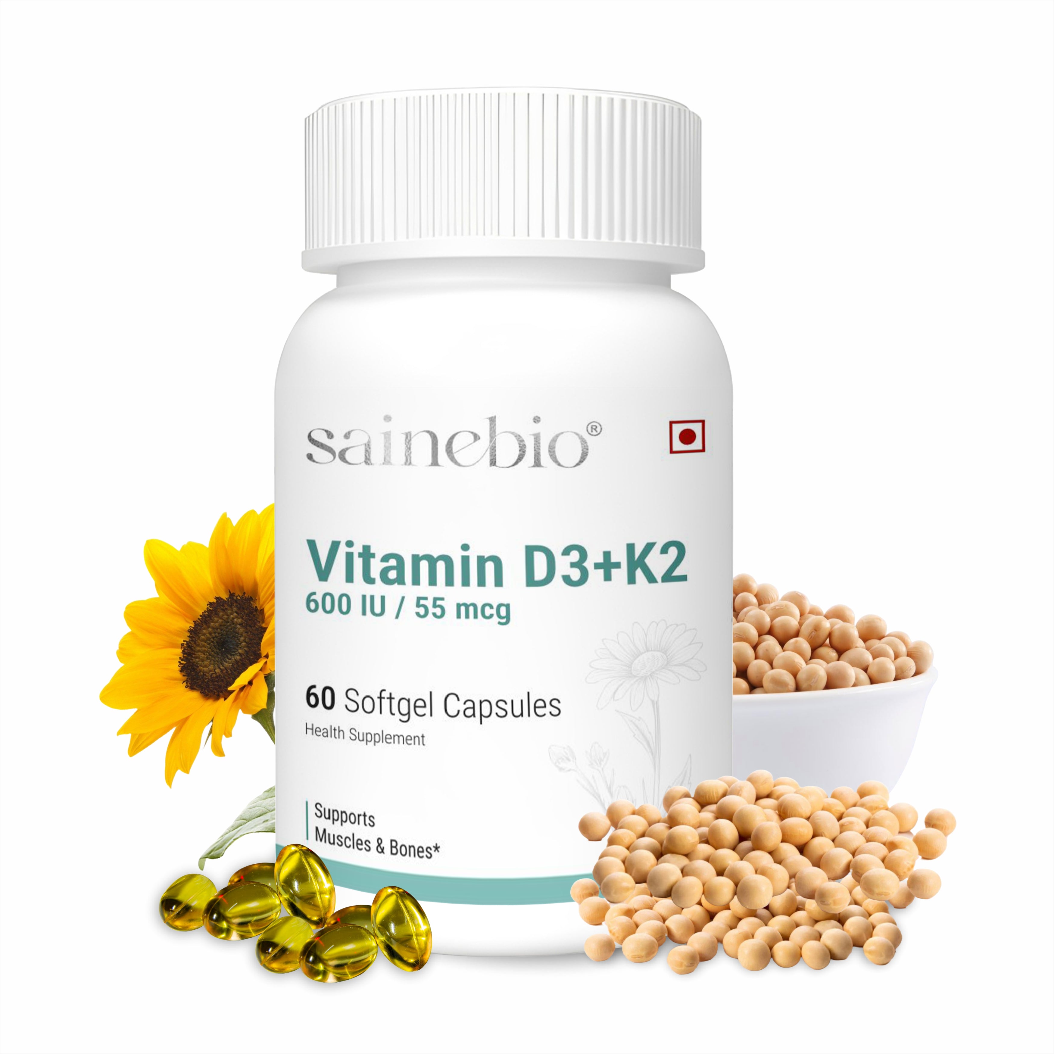 Sainebio Vitamin D3 + K2
