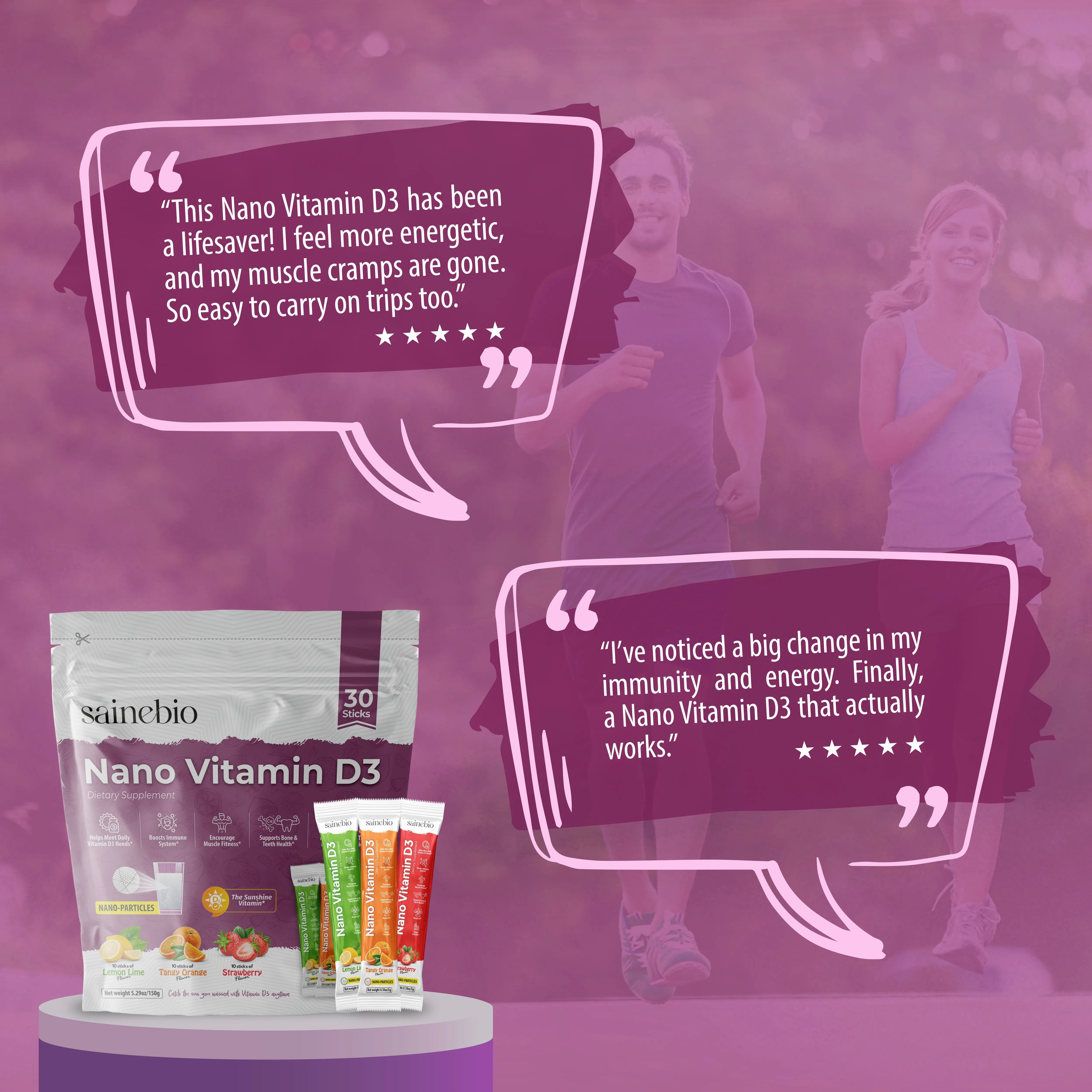 Sainebio Nano Vitamin D3 Powder Mix Flavour