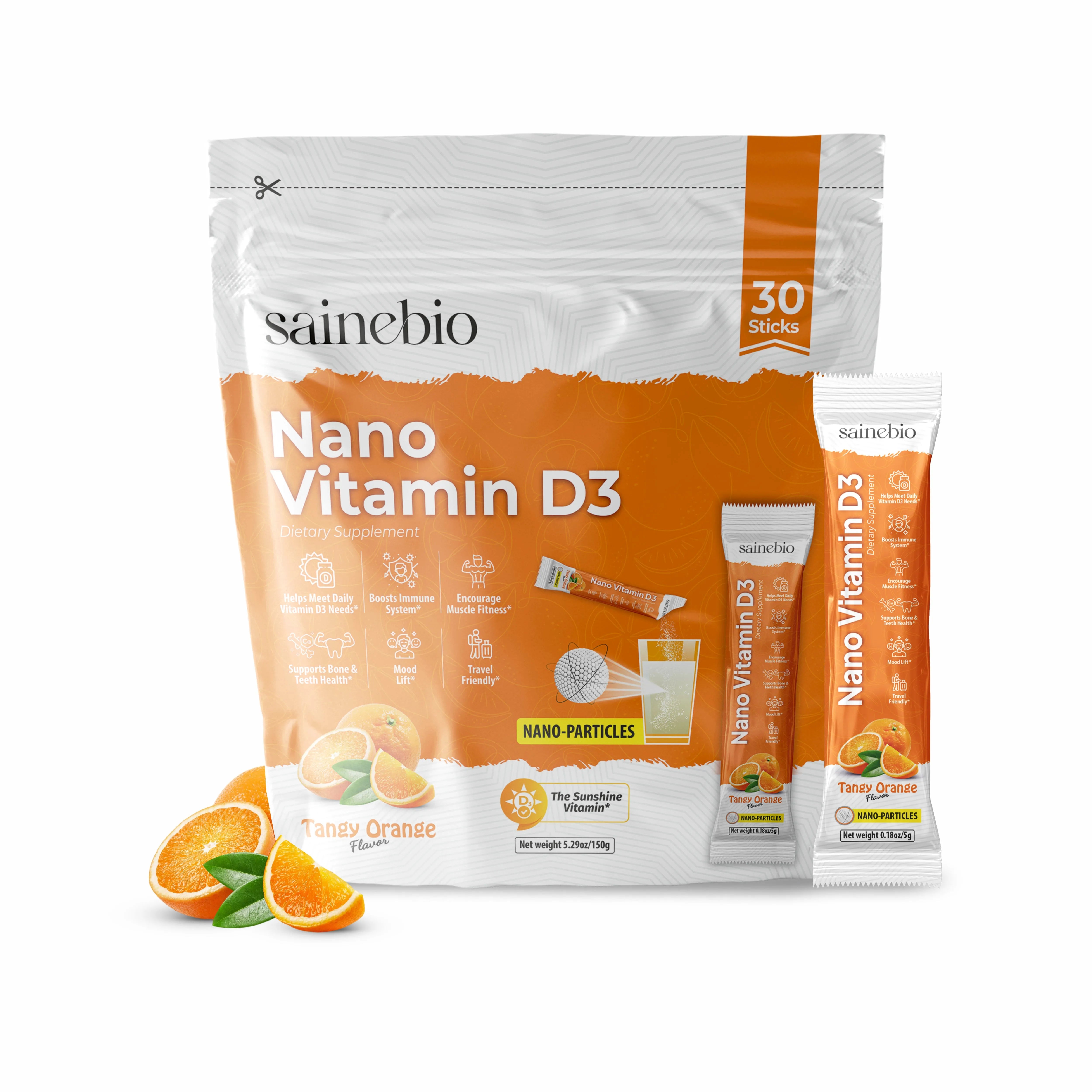 Sainebio Nano Vitamin D3 Powder Tangy Orange Flavour
