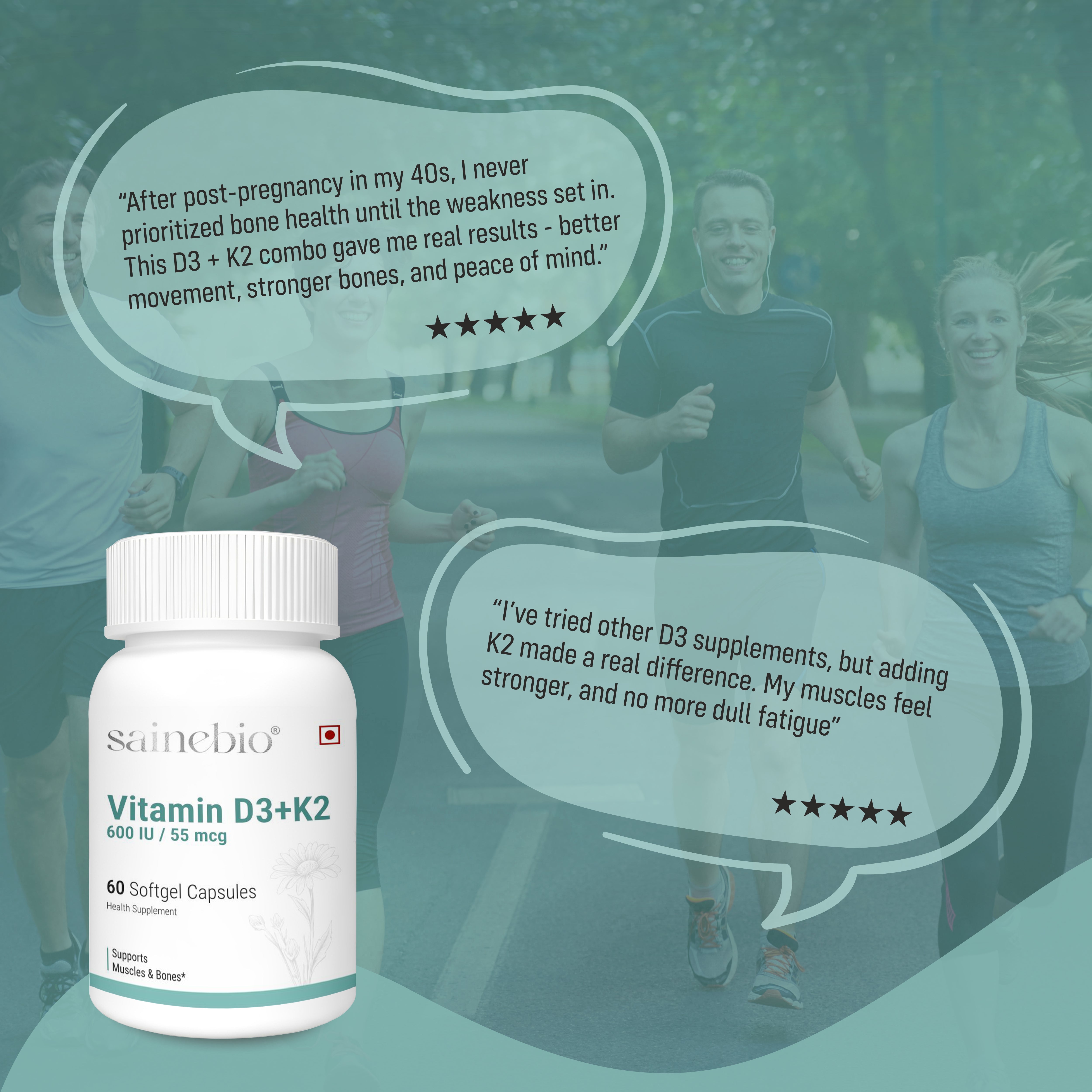 Sainebio Vitamin D3 + K2